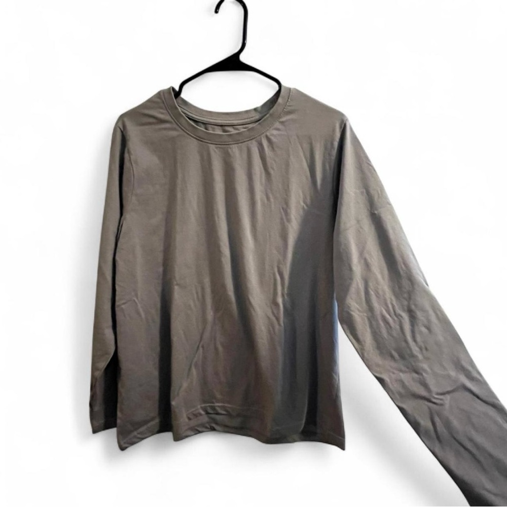 Essentials Heather Gray Cotton Blend Tee